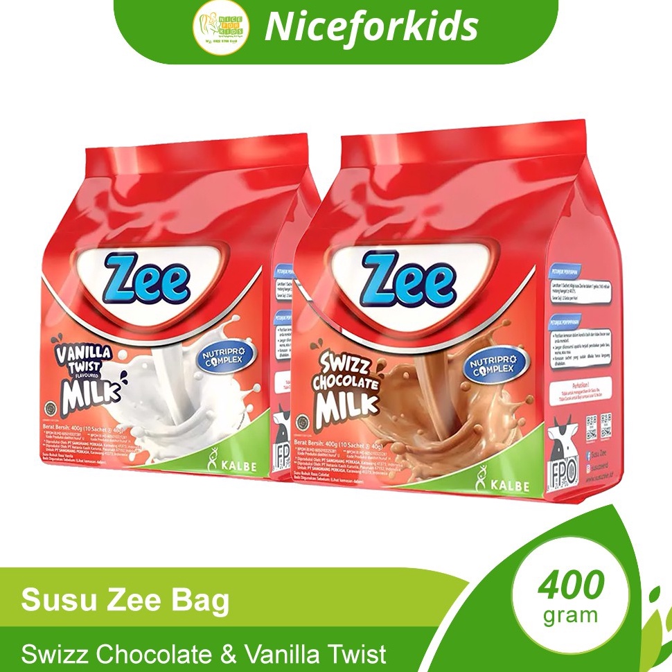 

[FQP86] Susu Zee Renceng Susu Anak Tinggi Kalsium Zee Bag Sachet Kemasan Renteng isi 10 / 11 sachet Terbatas •̪̀●́)