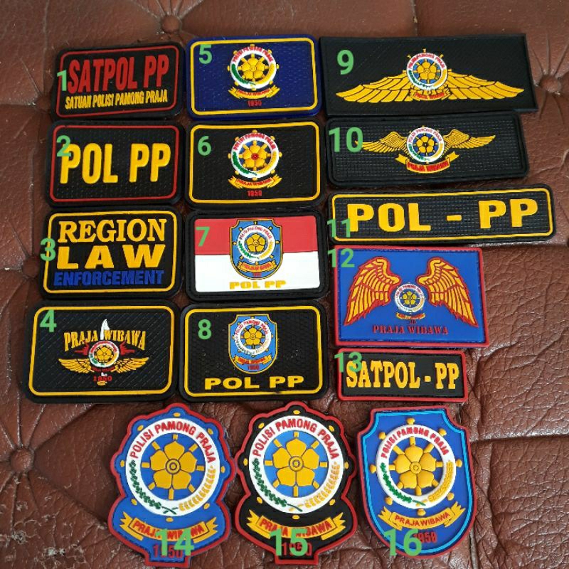 patch rubber logo polisi pamong praja satpol pp