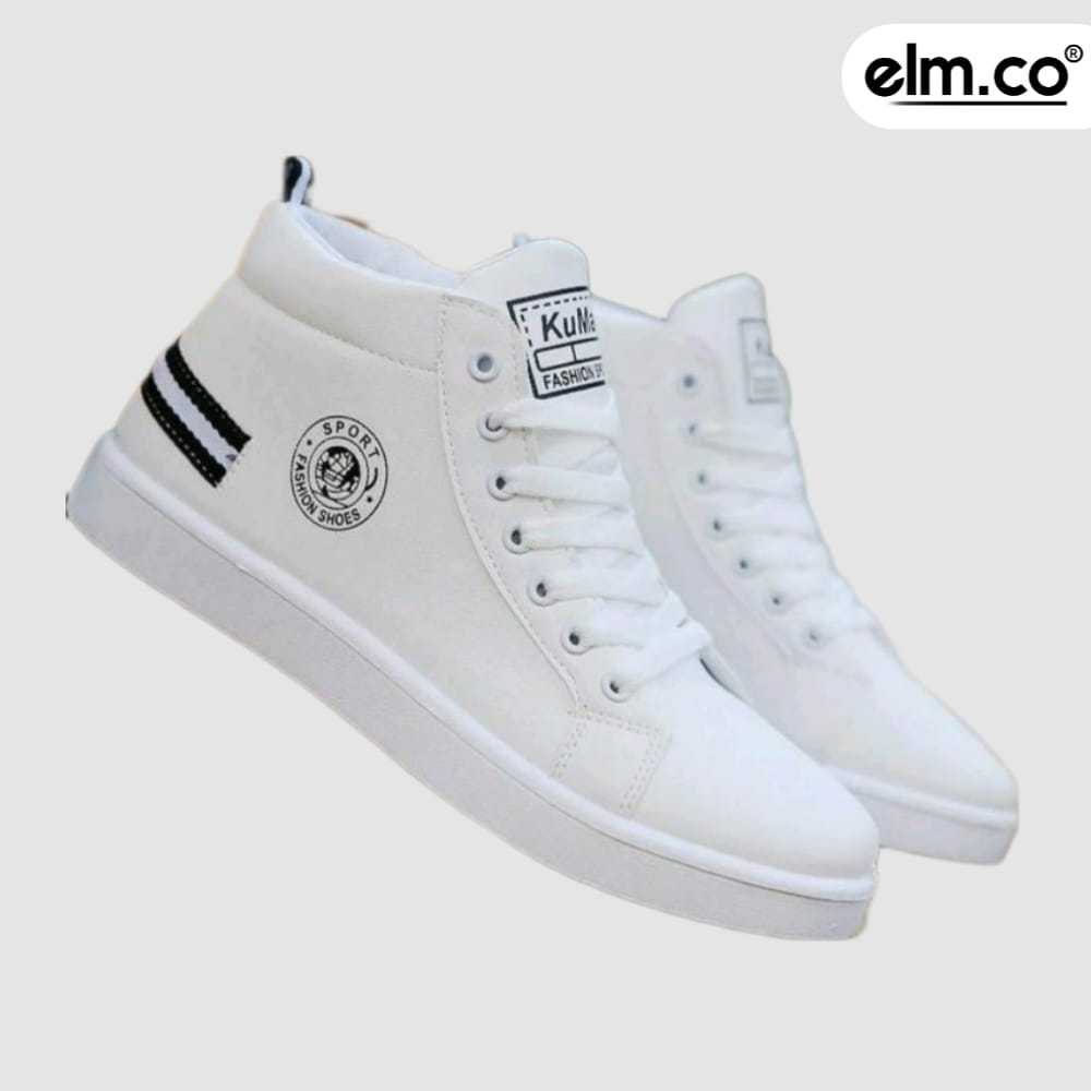 elm.co Sepatu pria Dan wanita Boot Motif Fashion Shoes Sport Putih Biru Murah COD