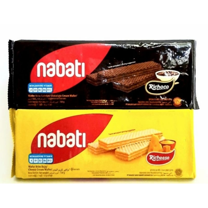 

snack wafer nabati 130gr rasa coklat keju