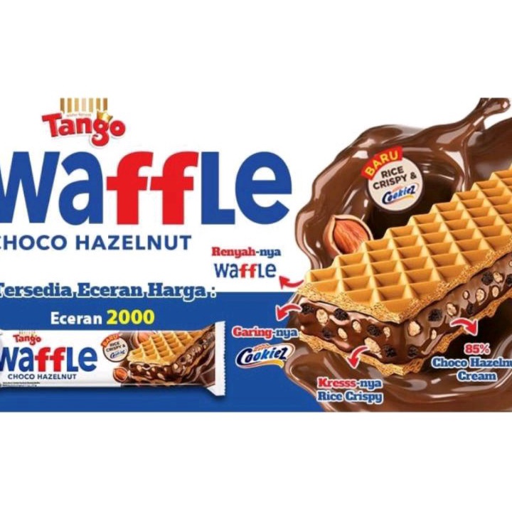 

Hot Sale TANGO WAFFLE CHOCO HAZELNUT [ 1 BOX ISI 12 ]