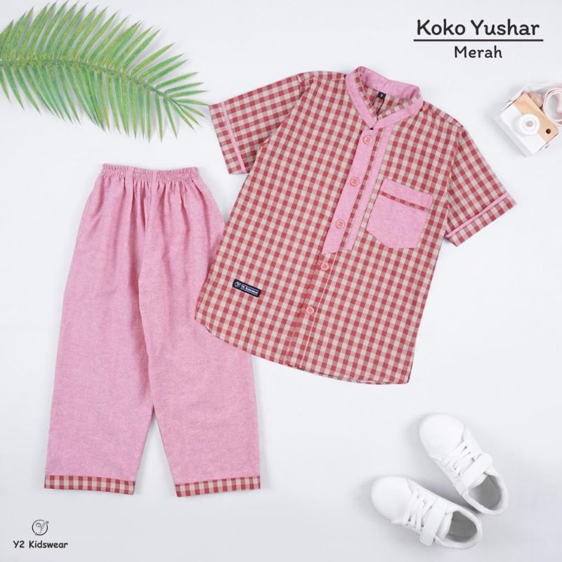 Baju Koko Anak Motif Kotak Terbaru Yushar