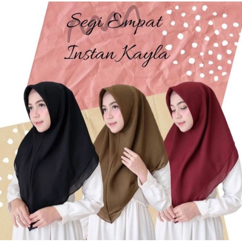 Hijab Segitiga Instan 2 Layer // Hijab Segitiga bahan polycotton