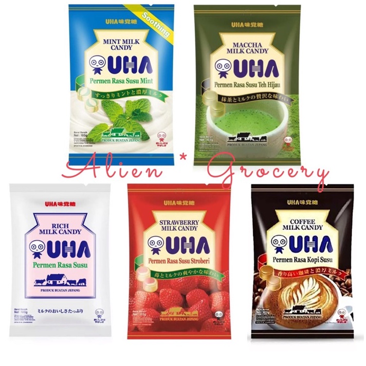 

Terbaru TERMURAH!!! UHA Permen Jepang Japan Candy Matcha Coffee Milk Mint Strawberry 103gr