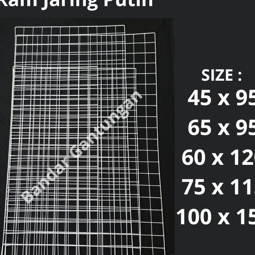 PROMO Ram Kawat Putih Grid Wall Foto Ram Putih+Dus Display Aksesoris Hp Ram Jaring Pajangan Aksesori