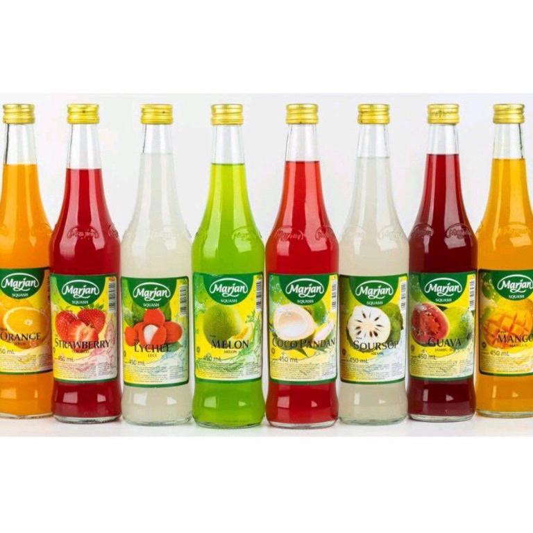 

Sirup Marjan Squash Mangga Sirsak Guava Leci Strawberry Orange Pinapple 450ml ➻Ready Stok