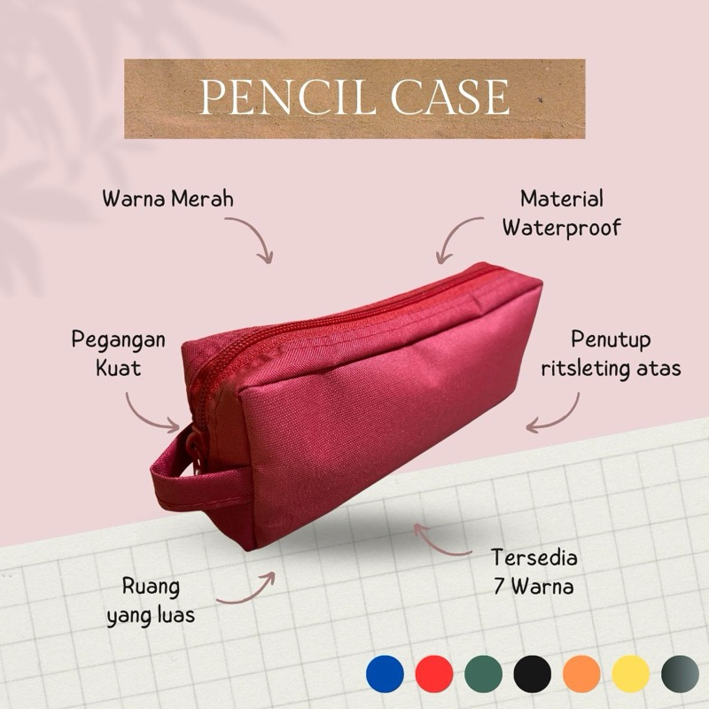 

Pencil Case Tempat Pensil Pouch dompet kostak Kotak wadah alat tulis Organizer