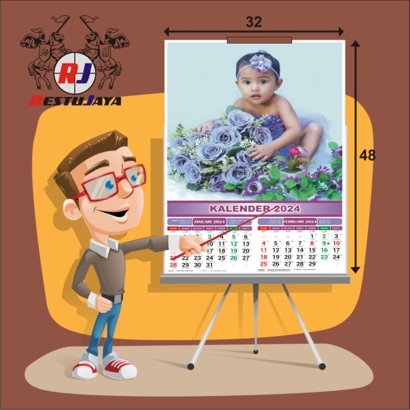 

kalender custom 6 lembar pertahun selalu produksi