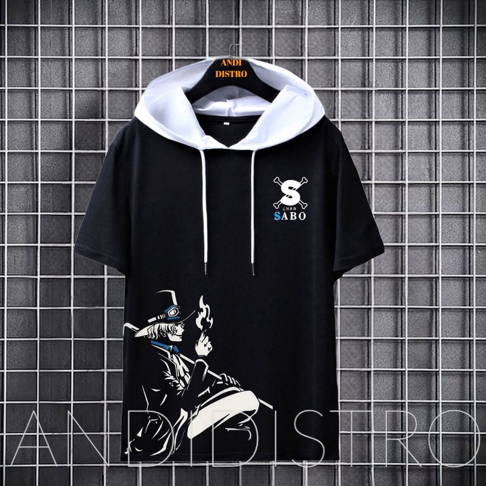 MODEL RWI531 Kaos hodie one piece terlaris/ kaos hodie sablon sabo one piece/kaos hodie pria sablon 