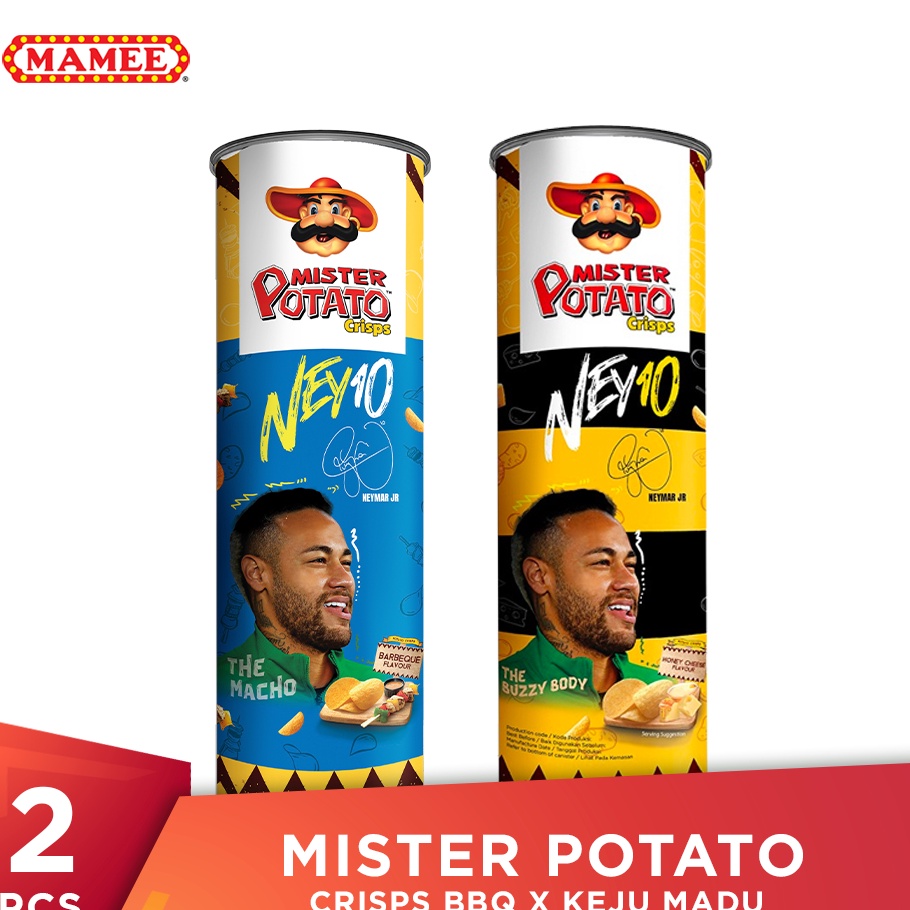 

Stok Banyak Mister Potato Crisps Duo Mix - Barbeque x Keju Madu