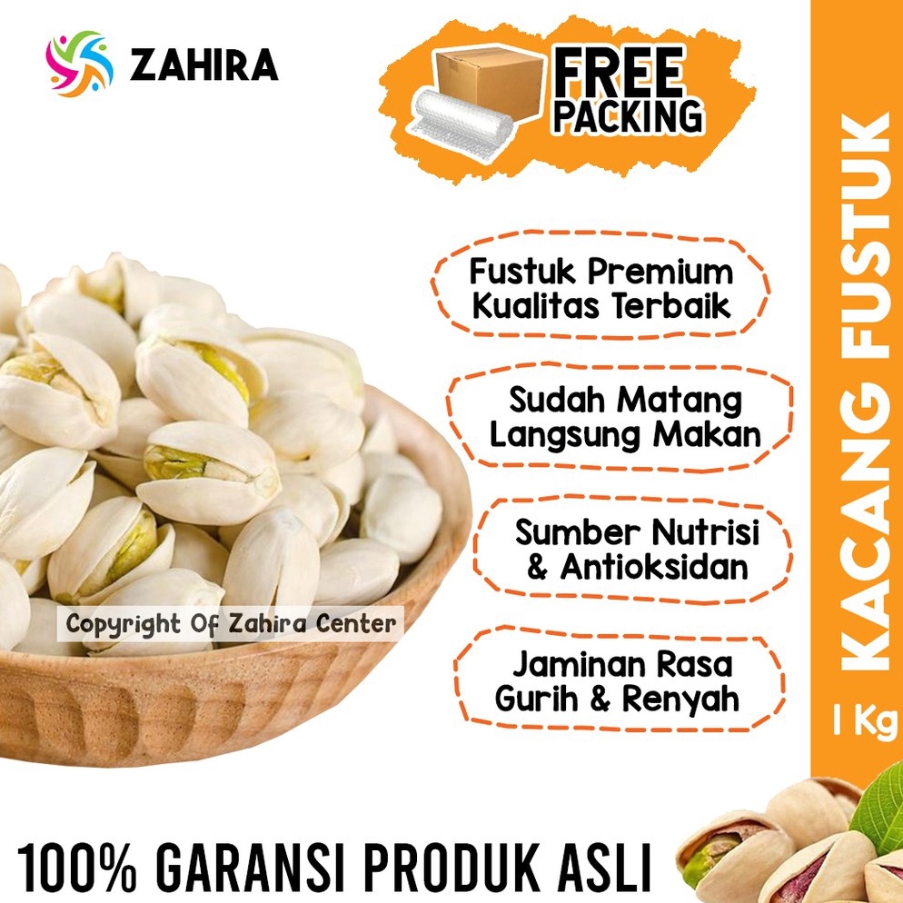 

Serb4 Murah Kacang Fustuk 1KG Pistachio Khas Arab Saudi Almond Mede Untuk Oleh oleh Umroh Kualitas Premium [180]