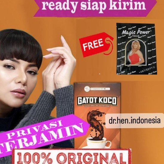 

Re4dy dR HEN - Kopi Gatot Koco Exp 0325 ( 1 BOX = 5 SACHET ) Kerenz