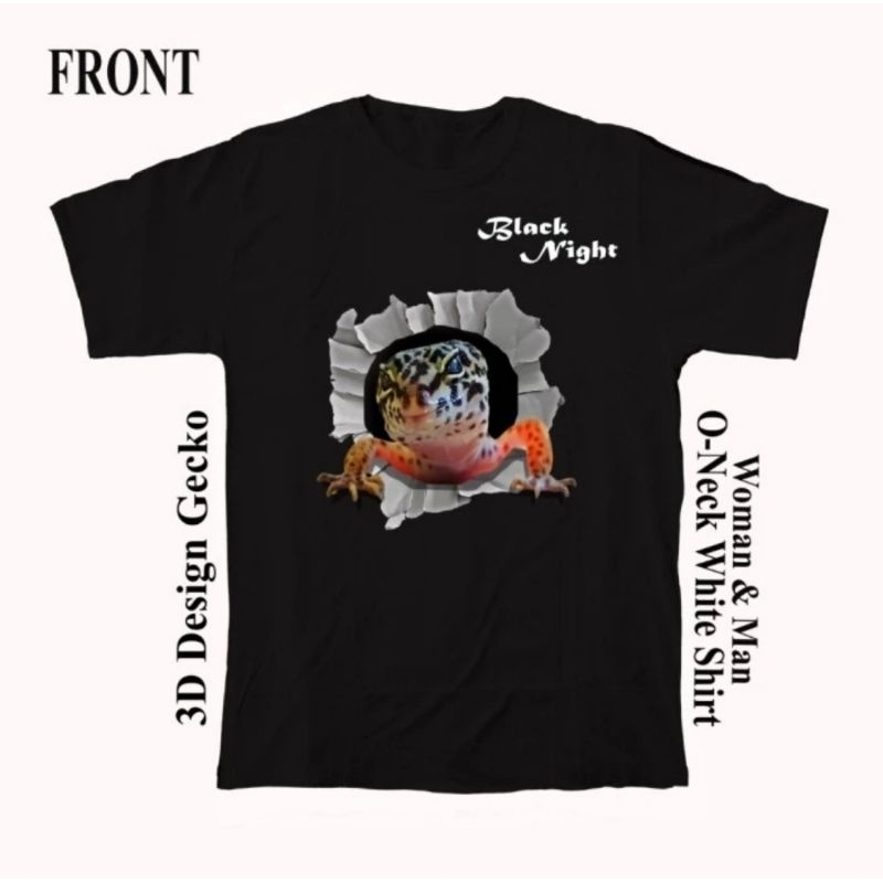 Kaos Gecko 3D Black Night