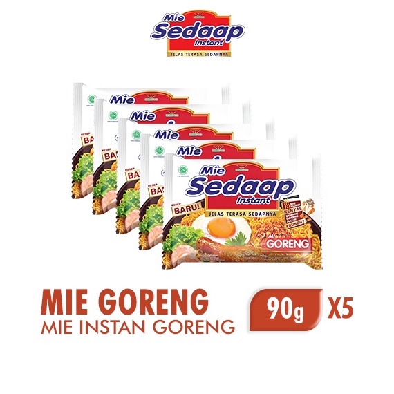 

KODE CTX460 Sedaap Mie Instan Goreng Bag 90 gr x5