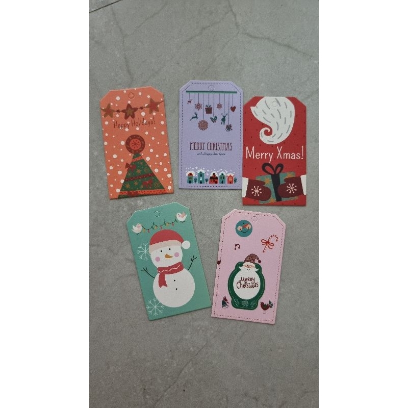 

Gift Tag Kado Sticker Kartu Ucapan Natal/Premium Bahan Tebal//Souvernir Happy New Year Tag
