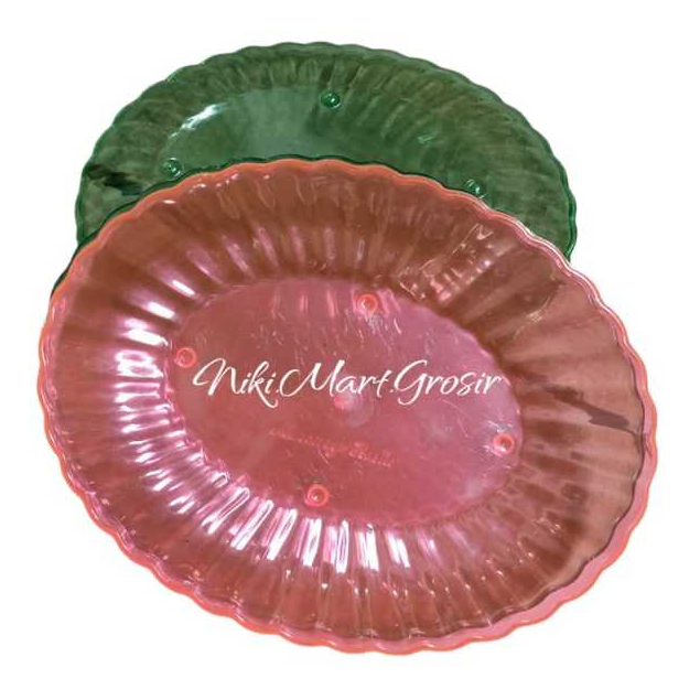 (08) Piring Oval Kerang Kecil Bening / Lengser Oval Kerang Kecil