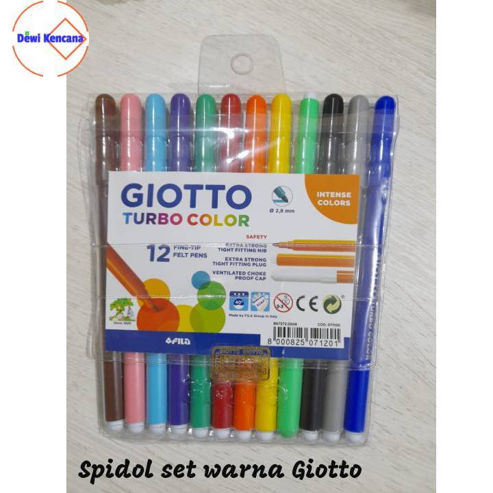 

Spidol Set Giotto 12 Warna | Spidol Warna Giotto