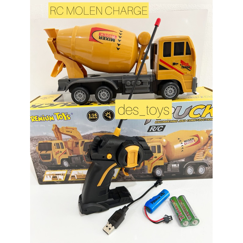 MAINAN ANAK MOBIL REMOTE MOLEN CHARGE PREMIUM TOYS RC MIXER CAS MOBIL REMOTE CHARGE
