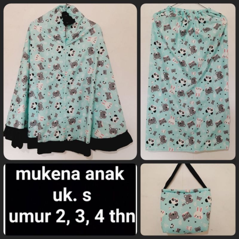 Mukena Mukenah Anak  Karakter dan polos umur 2, 3, 4 tahun