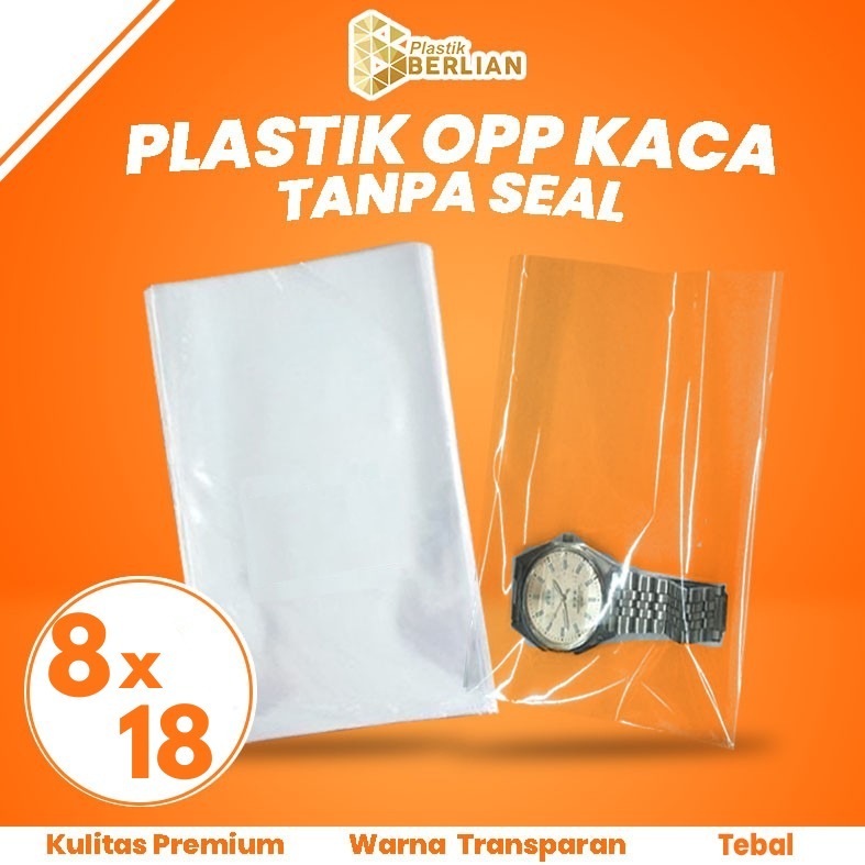 

Plastik Opp Kaca Tanpa Seal / Lem 8x18 cm Tebal Bening - 100 lbr