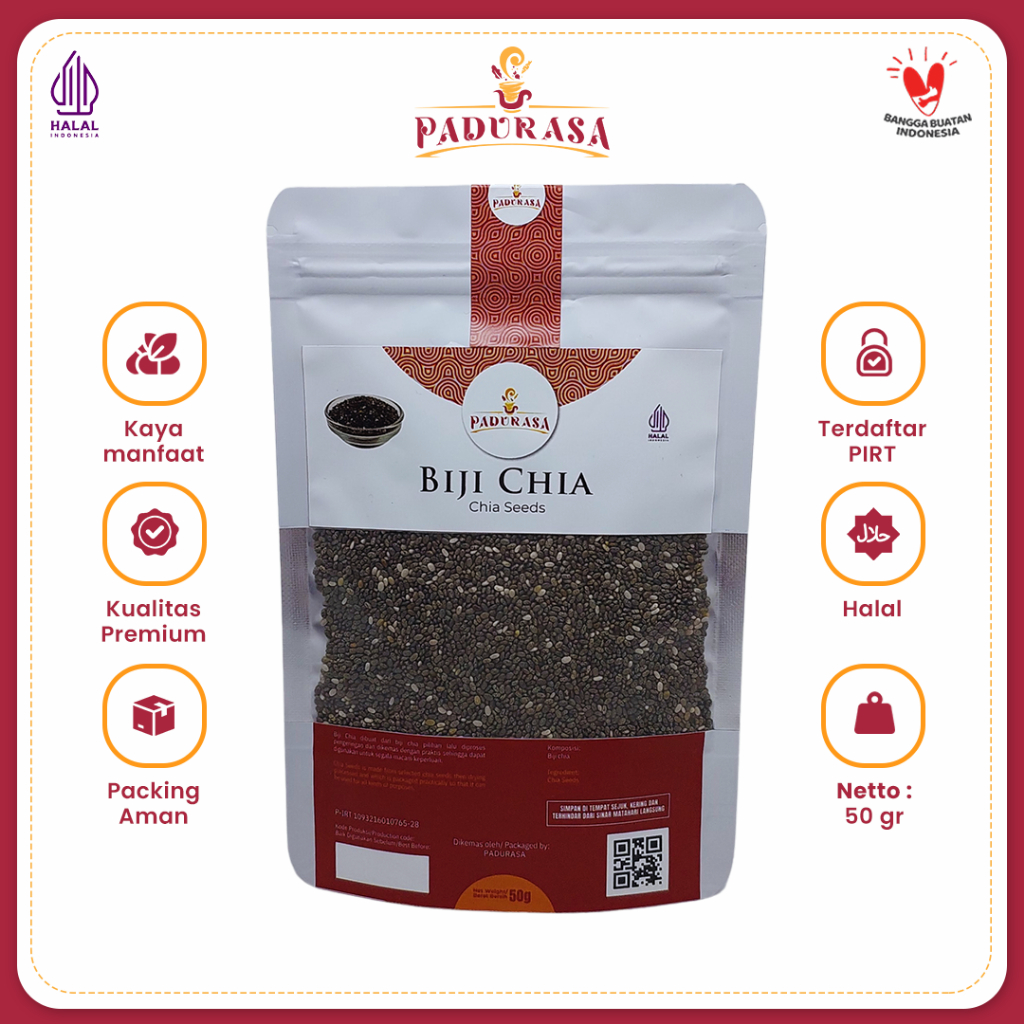 

Biji Chia Seed Padurasa 50 Gram Premium Organic Black Chiaseed Original Membantu Menurunkan Berat Badan Sumber Antioksidan Mencegah Sembelit Berkualitas