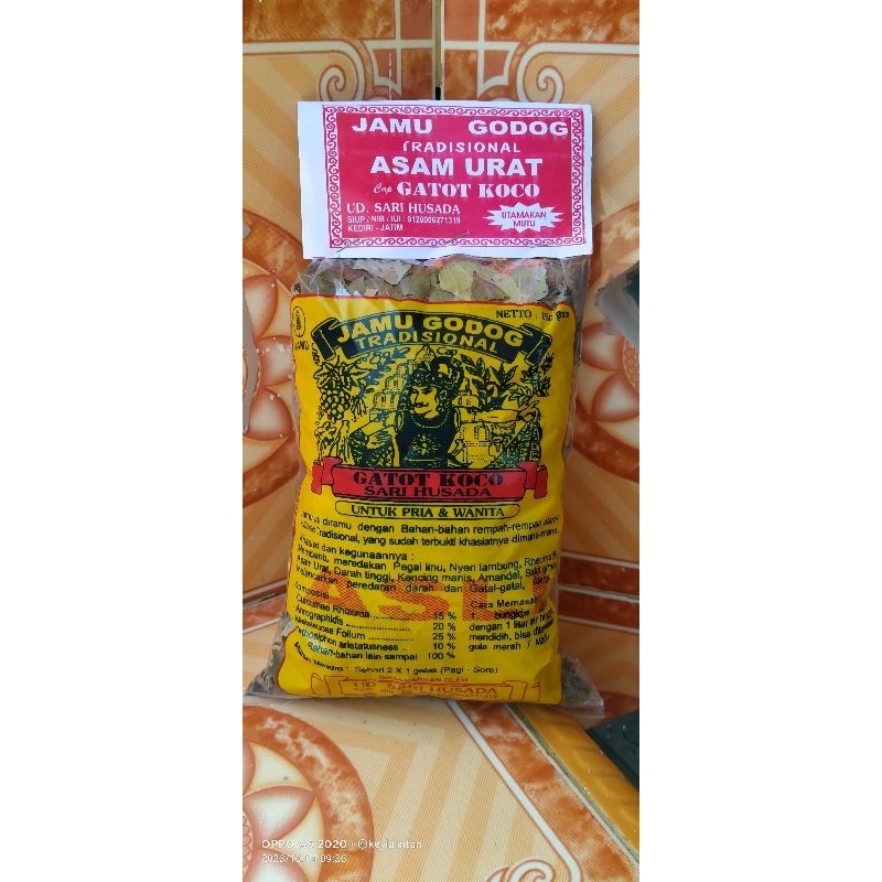

jamu godok tradisional cap Gatot kaca untuk asam urat