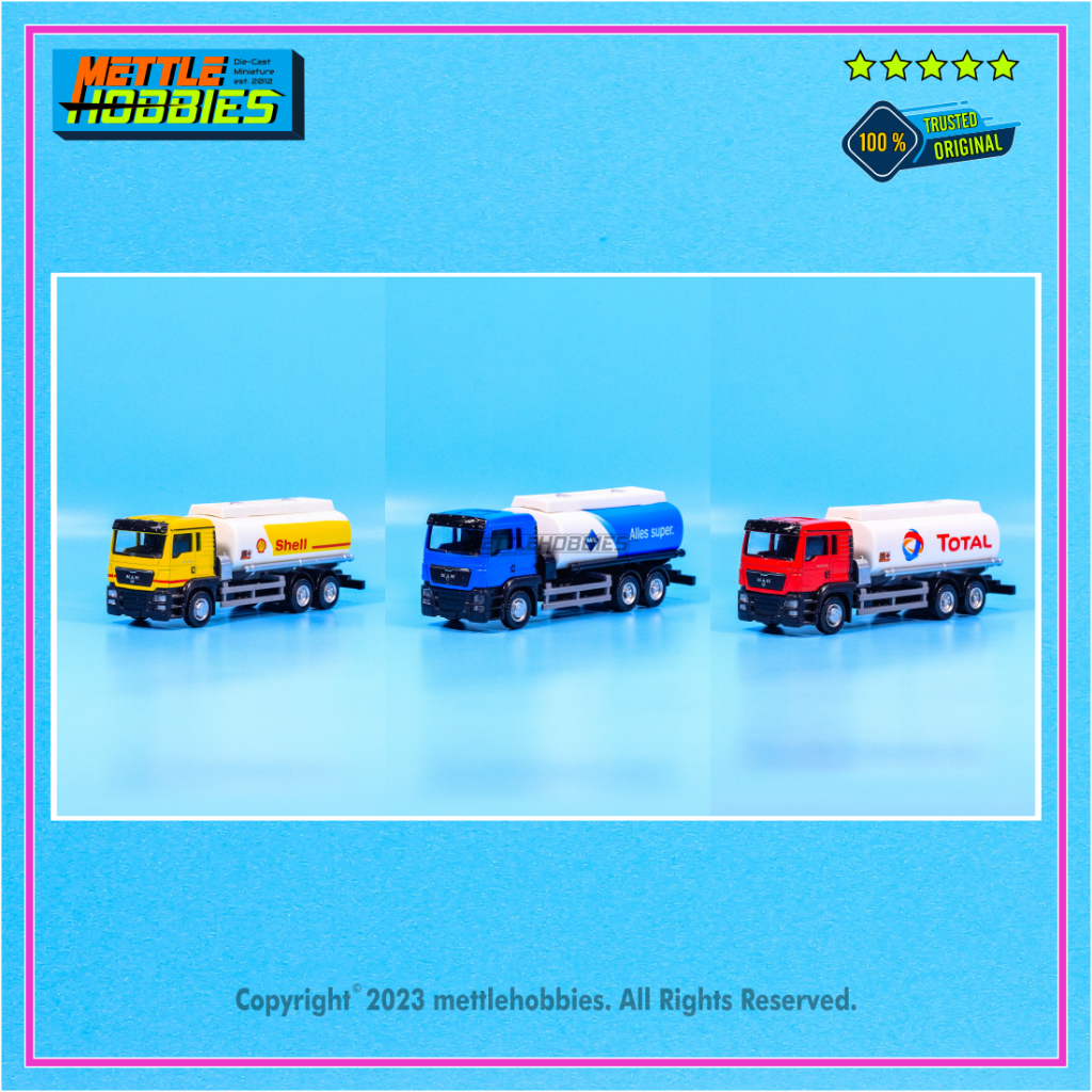 Huadawei RMZ City MAN TGS Truck ARAL | Shell | Total Oil Tanker Diecast Miniatur Truk Tangki 1:64