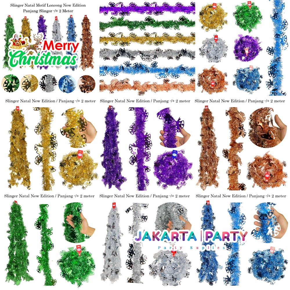 Slinger Natal Motif Lonceng / Slinger Christmast / Hiasan Rumbai Natal