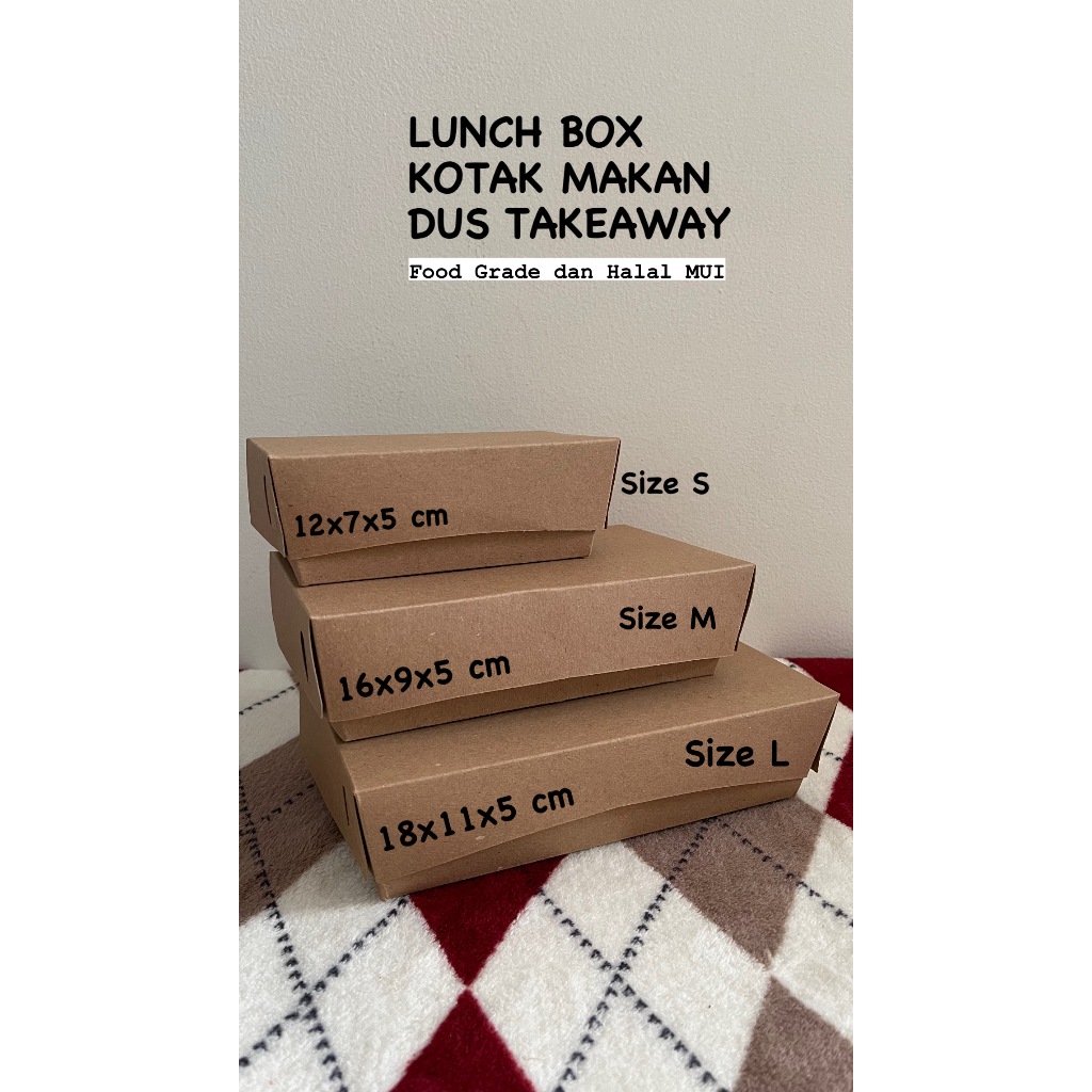 

DUS LUNCH BOX PAPER / KOTAK MAKAN / DUS KRAFT COKLAT TAKEAWAY / DUS NASI / KOTAK NASI