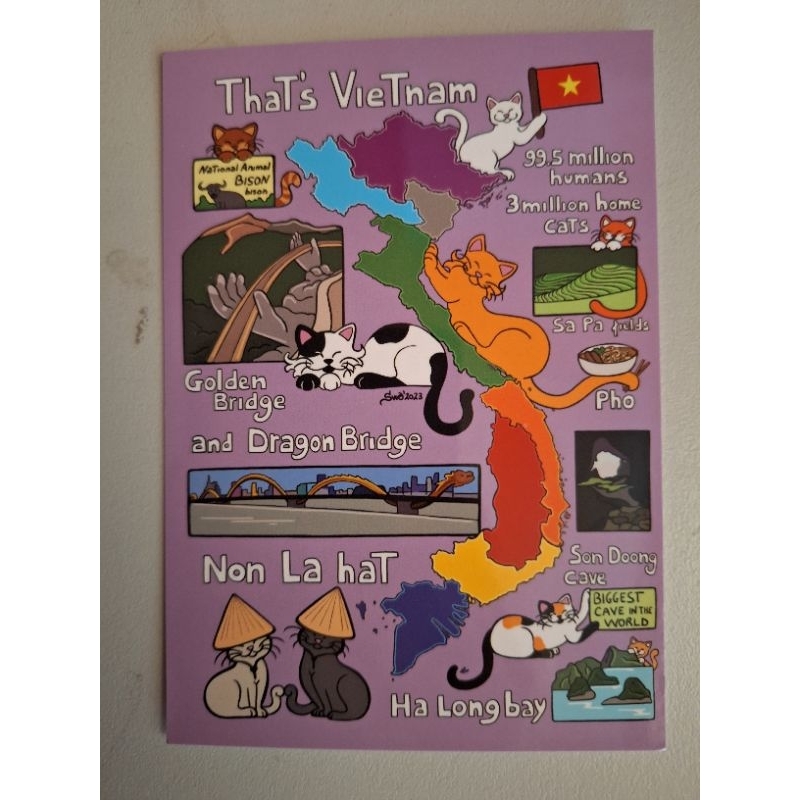 

kartu pos kucing titina Vietnam /titina cat postcard