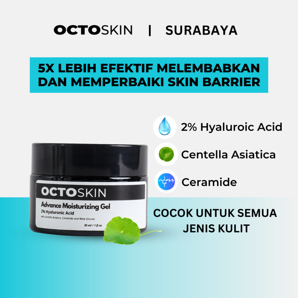 (Ready Stok ) OCTOSKIN Advance Moisturizing Gel 30ml - Pelembab Wajah Terbaik Untuk Pria