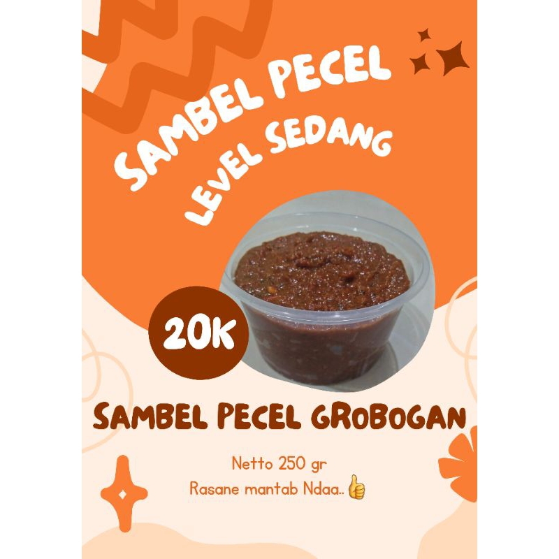 

Sambel/Bumbu Pecel Grobogan Level Sedang 250gr
