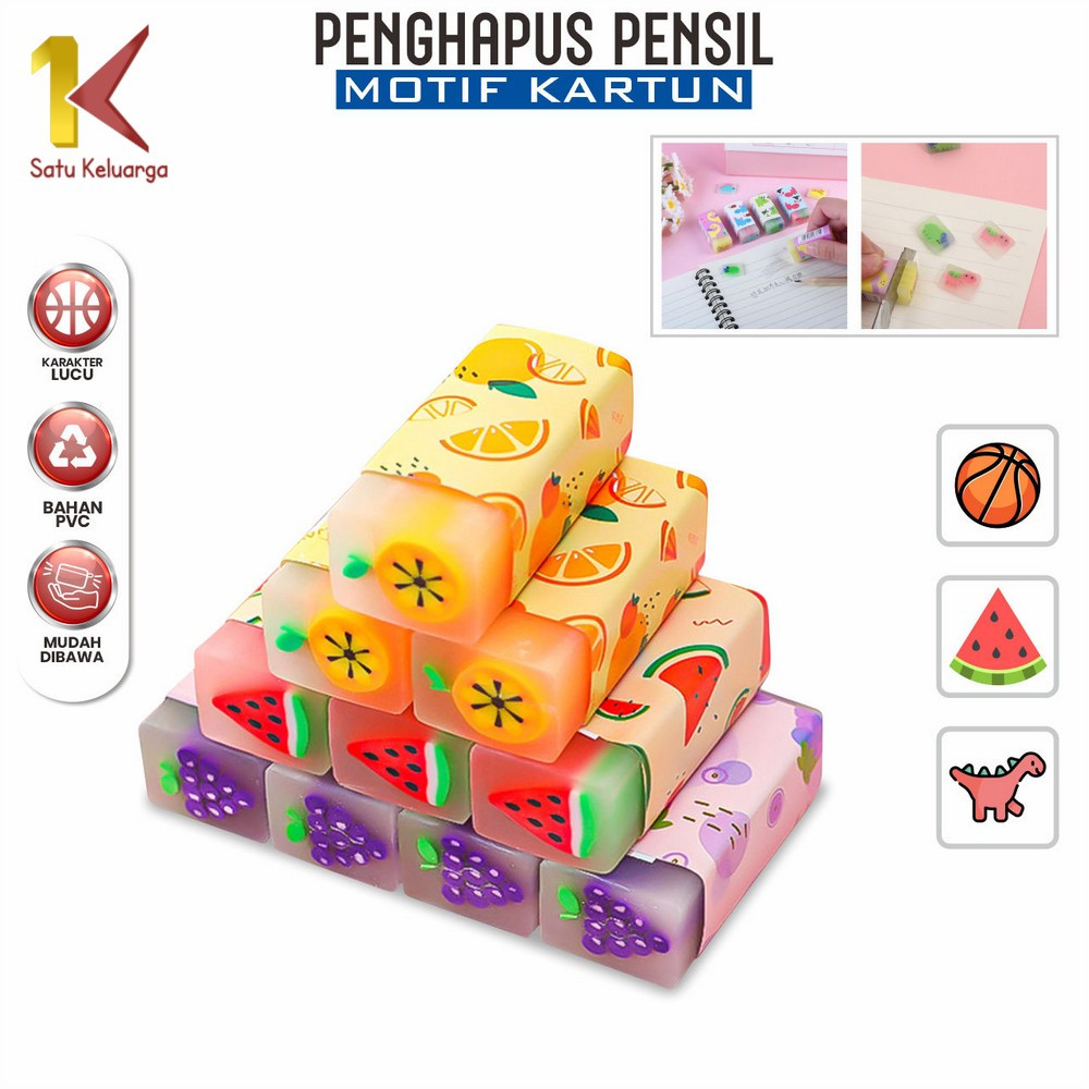 

Satu Keluarga Penghapus Pensil Karakter Motif Kartun A74 Alat Tulis Penghapus Karet Eraser Pencil Warna Warni Lucu Perlengkapan Sekolah Anak