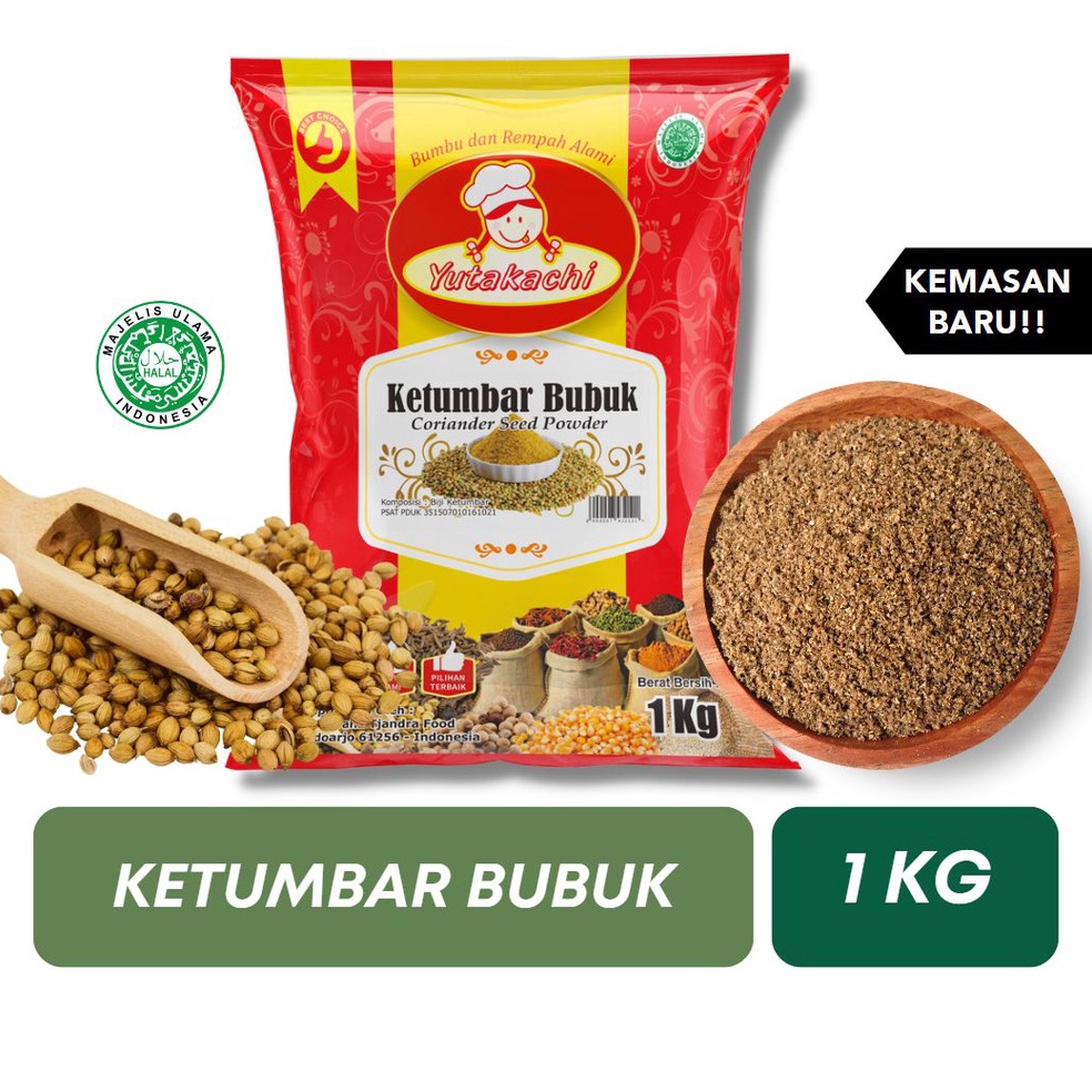 

[✤A79@] Ketumbar Bubuk Murni Asli 1Kg Yutakachi / Ground Coriander Powder / Kualitas Premium Bumbu Rempah Bubuk Pusat Bumbu [20]