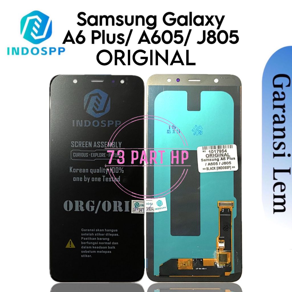 ORIGINAL INDOSPP - LCD Touchscreen Fullset Samsung Galaxy A6+ / A6 Plus / A605 / J805 / SM-A605FN / 