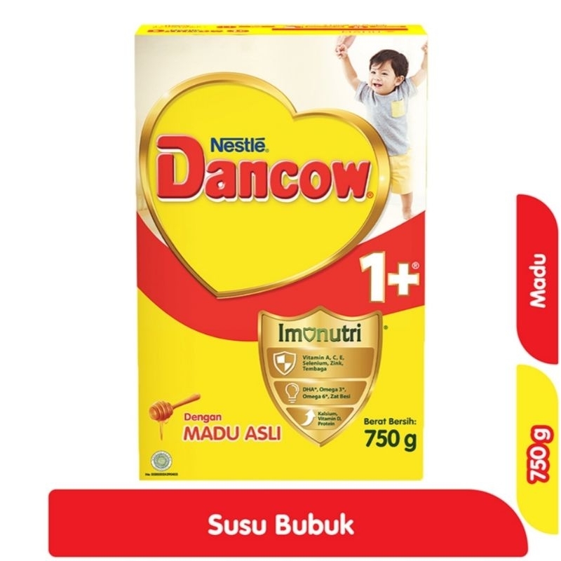 Nestle dancow 1+ imunutri susu bubuk pertumbuhan anak 1-3 th madu 750 g