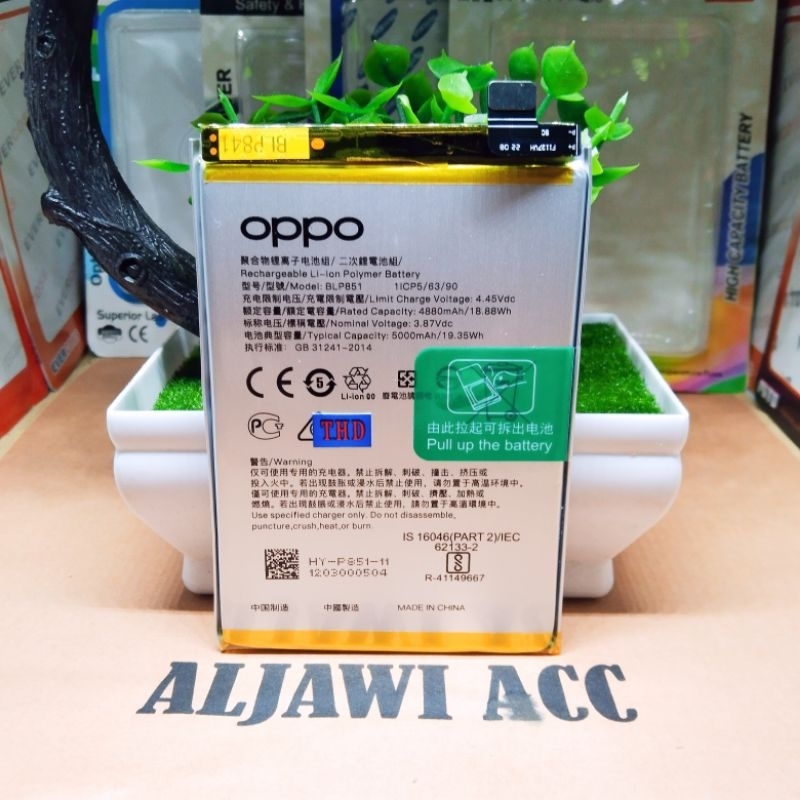 Baterai Batre Battery Oppo A95 / Oppo A74 4G BLP851 BLP-851 Original Battery Hp