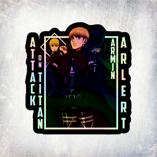 

STICKER HOLOGRAM ANIME ARMIN ARLERT ATTACK ON TITAN (SHINGEKI NO KYOJIN)