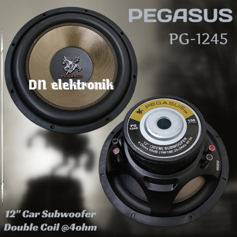Subwoofer pegasus PG-1245 DOUBLE COIL 12 Inch termurah