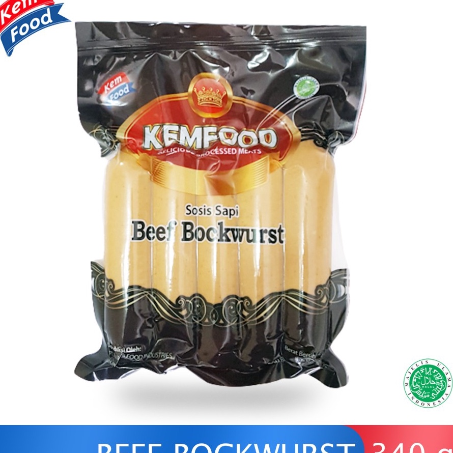 

TIPE NFN260 Kemfood Beef Bockwurst - Sosis Sapi 340 gr