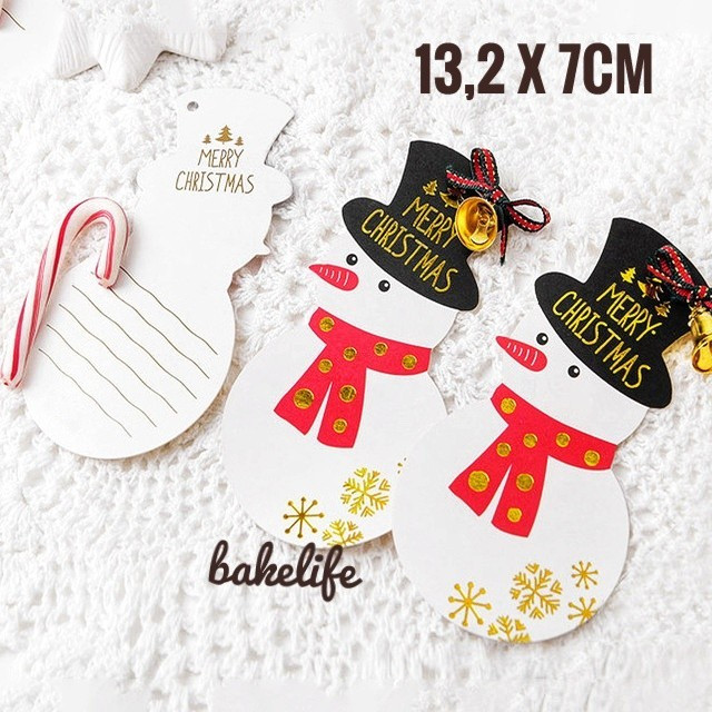 

(Harga 1 pack isi 10 pcs) hang tag kartu label sticker natal christmas giftcard natal