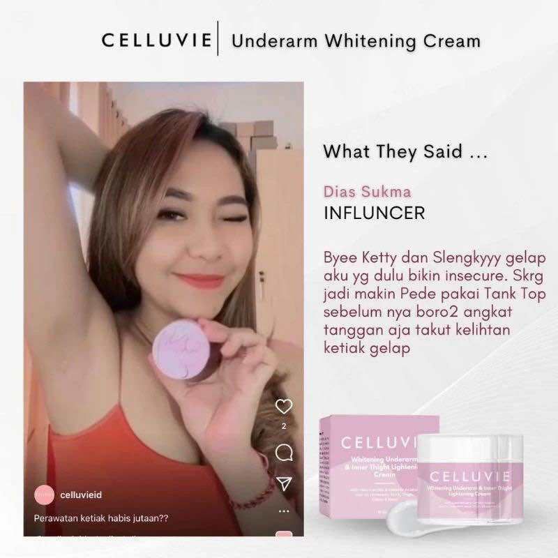 CELLUVIE CREAM PEMUTIH KETIAK DAN SELAKANGAN CELLUVIE UNDERARM CREAM
