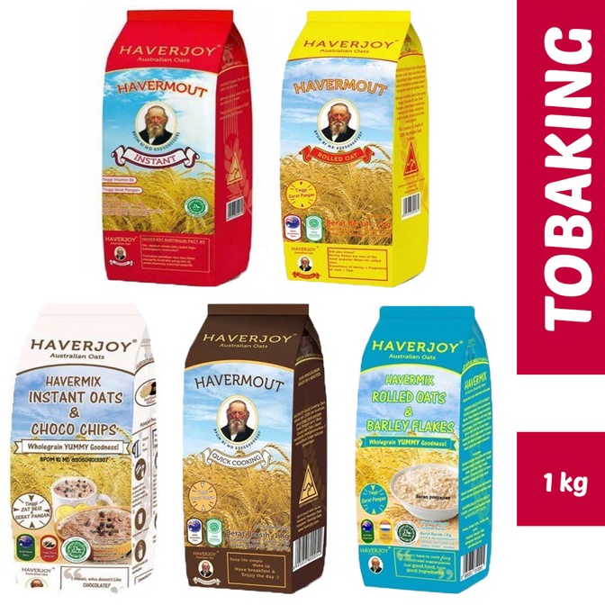 

[♛N73➤] Haverjoy Oatmeal 1kg Australian Oat Havermout Instan Rolled Quick [264]