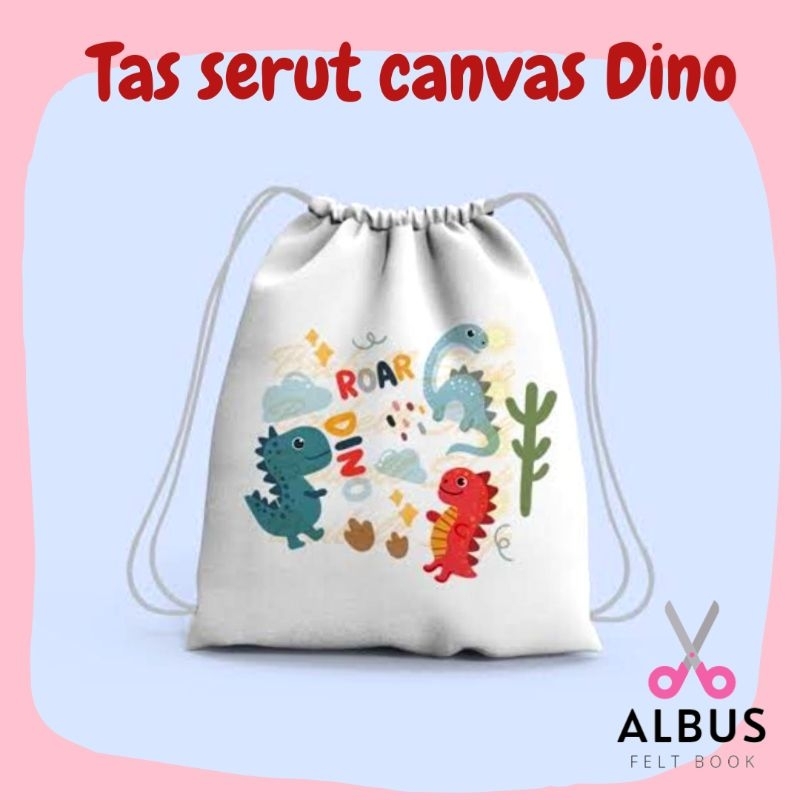 Tas Serut Canvas Dino Series