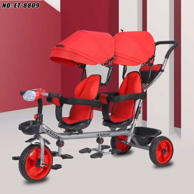 Tricycle sepeda roda tiga double seater 8809 kembar twins exotic by pacific bike high quality boncen