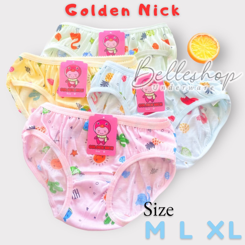 BELLE - CD Celana Dalam Anak Perempuan Cewek Golden Nick PRINT 1187 CD Anak Wanita Katun Murah