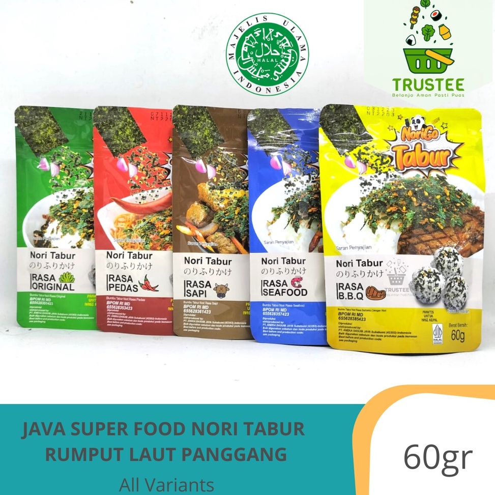 

H4rga T3rmurah Java Super Food Nori Tabur Rumput Laut Panggang 60gr HALAL Bring it Now
