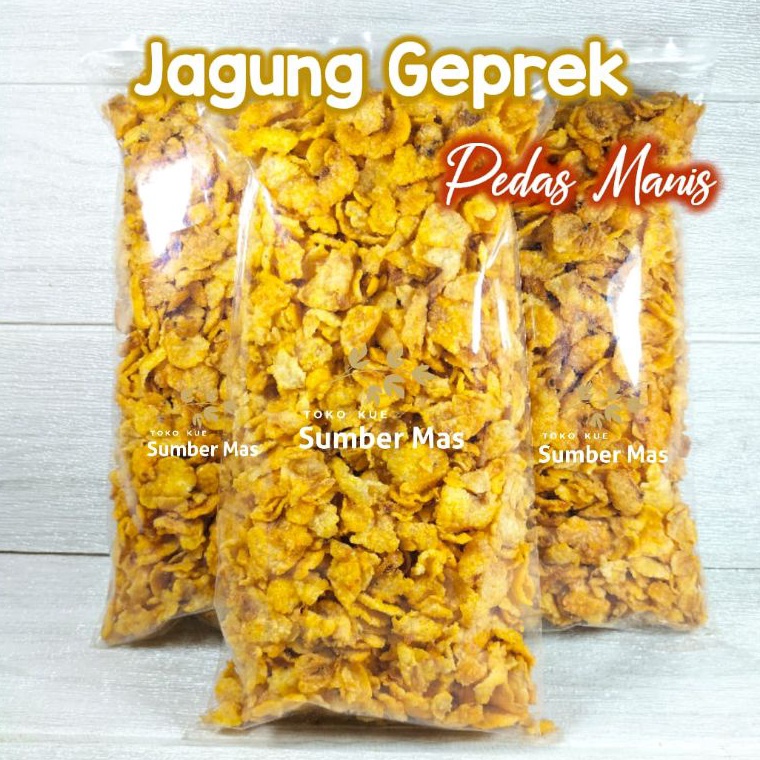 

Disk0n JAGUNG GEPREK 250gr / PEDAS MANIS / Emping Jagung / Cemilan / Snack kiloan / Kue kering Murah Meriah