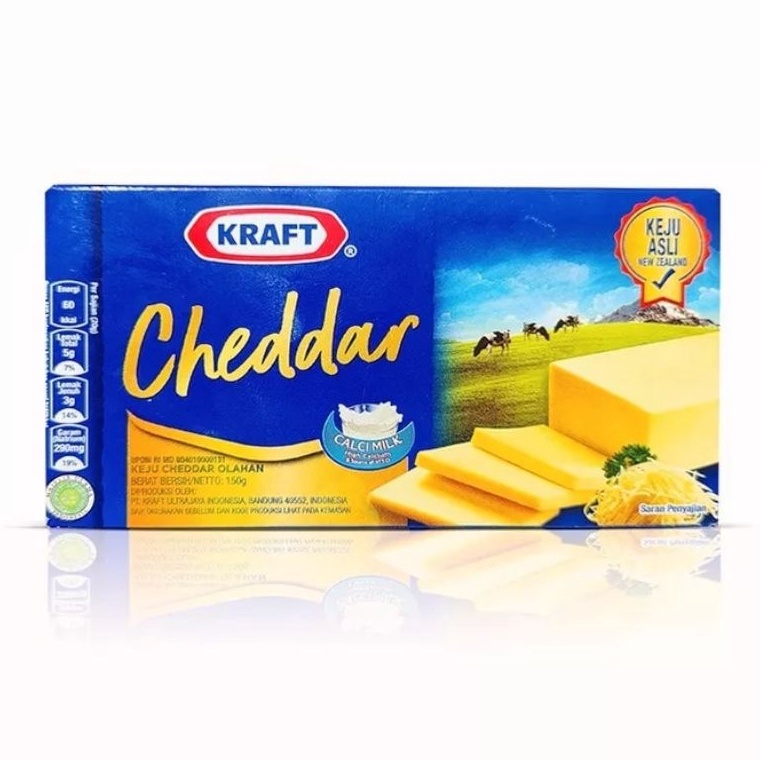 

[ΩE40(] Keju KRAFT CHEDDAR 150 Gr Berkah Shopee