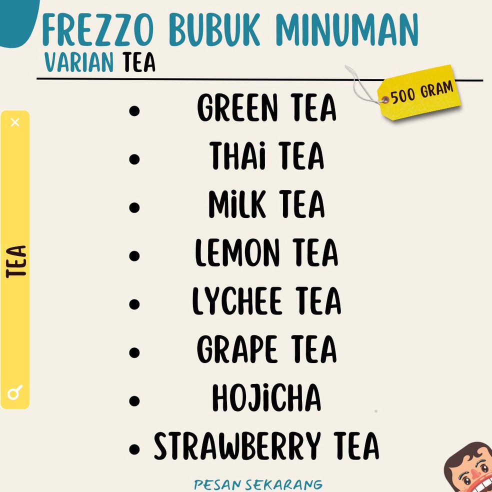 

38 500 Gram Bubuk Minuman Frezzo Varian Teh / Frezzo Powder / Bubuk Minuman Aneka Rasa ➾Super Promo